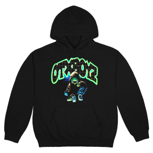 MARTIAN PULLOVER  HOODY: BLACK