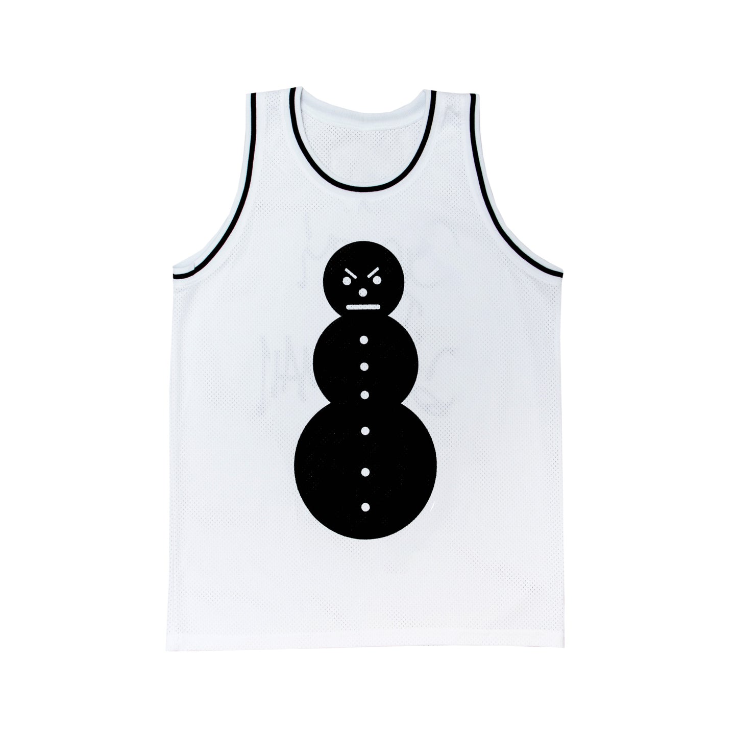 GEEZY DA SNOWMAN MESH BASKETBALL JERSEY: WHITE