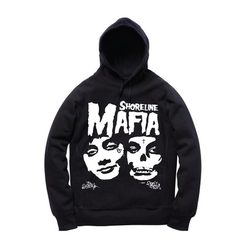 SHORELINE MISFITS HOODIE: BLACK