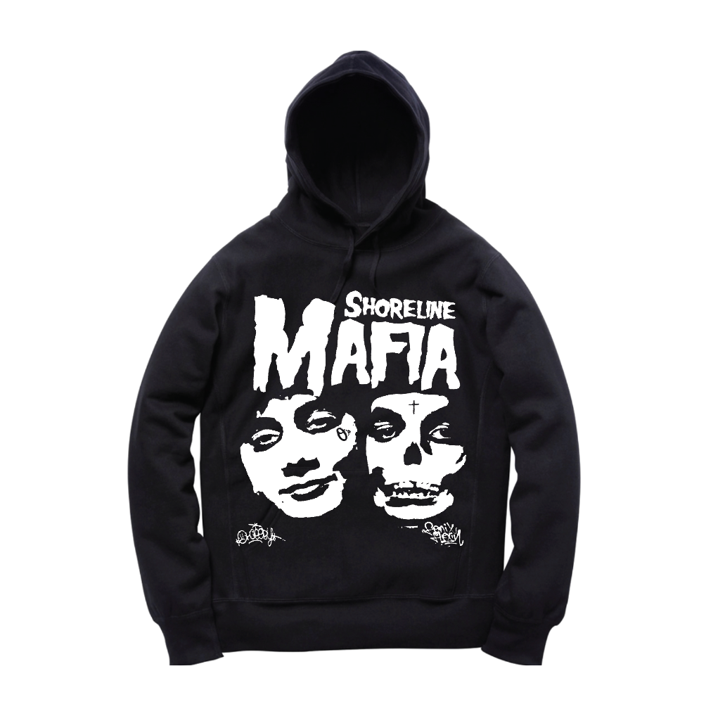 SHORELINE MISFITS HOODIE: BLACK