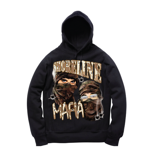 SHORELINE MILITARY HOODIE: BLACK