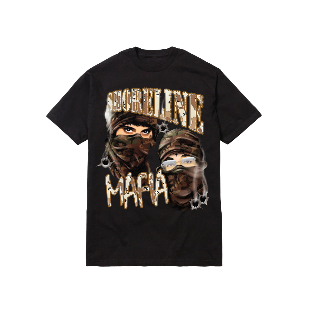 SHORELINE MILITARY TEE: BLACK