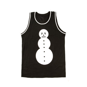 GEEZY DA SNOWMAN MESH BASKETBALL JERSEY: BLACK