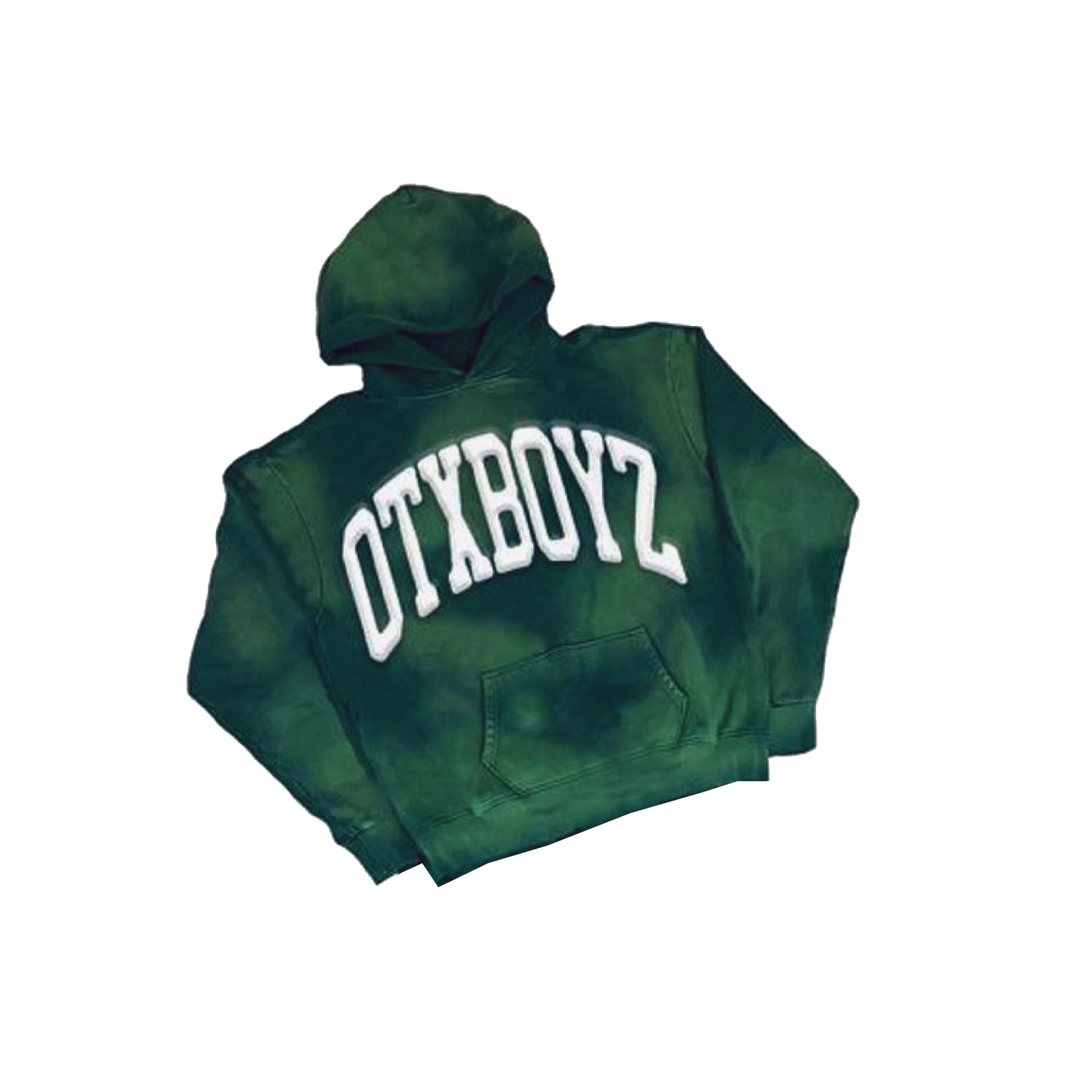 VINTAGE COLLEGE HOODY: GREEN