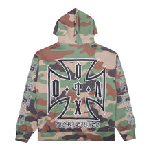 Load image into Gallery viewer, CHOPPA ZIP UP HOODIE: MILITARY CAMO
