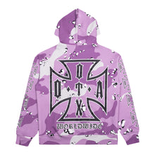 Load image into Gallery viewer, CHOPPA ZIP UP HOODIE: PURPLE CAMO