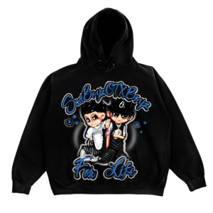 MIJOS PULLOVER HOODY: BLACK
