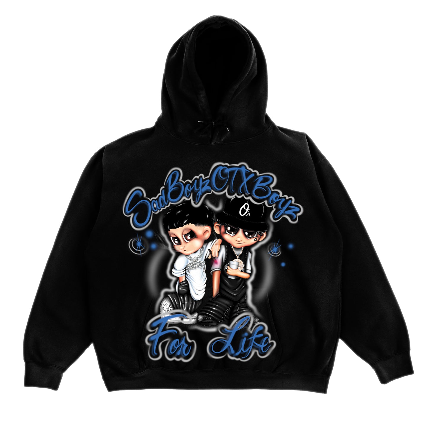 MIJOS PULLOVER HOODY: BLACK