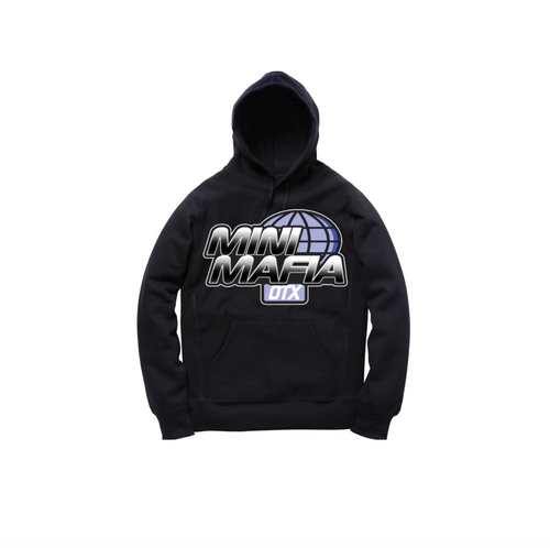 MINI MAFIA GLOBAL TODDLER PULLOVER HOODY: BLACK