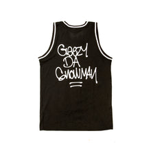 Load image into Gallery viewer, GEEZY DA SNOWMAN MESH BASKETBALL JERSEY: BLACK