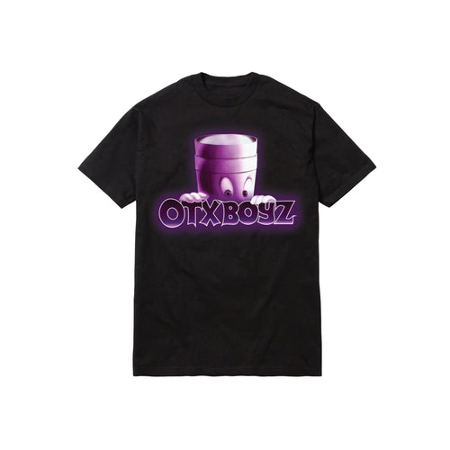 CASPER TEE: BLACK/PURPLE